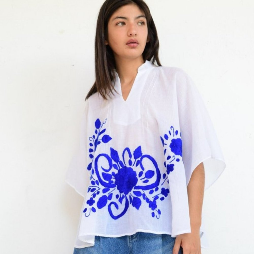 Vintage Hand Embroidered Mexican Kaftan